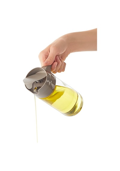 Yağlık Sos Şişesi Qlux Cam Yağlık Kapaklı Yağlık 500 Ml C-00413 Ev Lokanta Cafe Yağlık Sosluk Bej Diğer