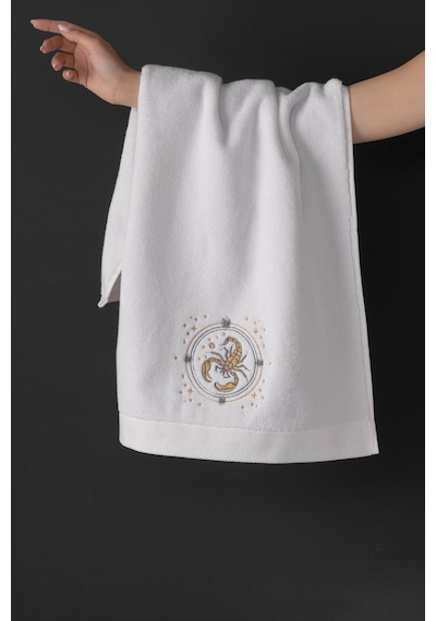 Varol %100 Microcotton Üst Kalite Havlu Seti Burç Nakışlı Akrep-standart Akrep Diğer