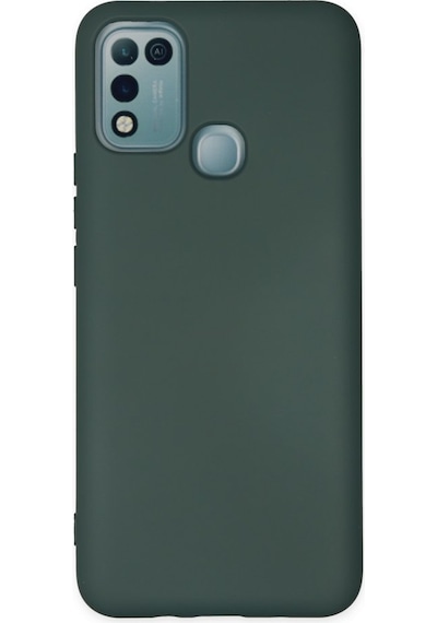İnfinix Hot 10 Play İçi Kadife Kaplı Esnek Silikon Kapak Ryc/ Nano Lansman Koyu Yeşil