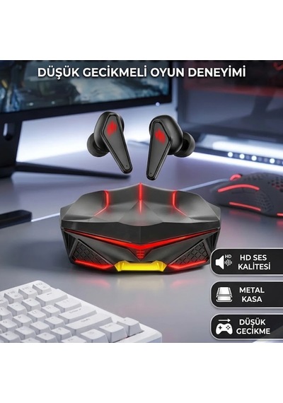 Bluetooth Kulaklık Hd Ses Işıklı Metal Kasa Mikrofonlu İos Android Uyumlu 00