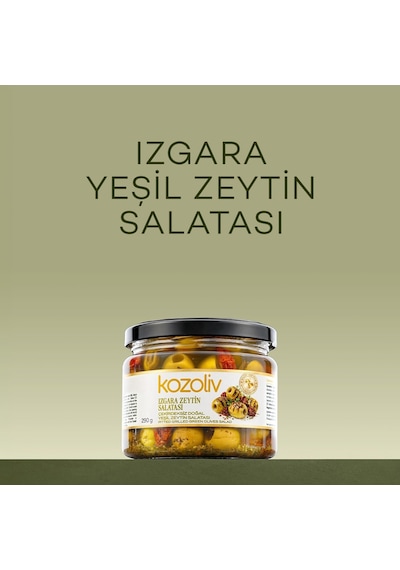 Kozoliv Zeytin Salatası Çekirdeksiz Izgara Doğal Yeşil Zeytin 290 G