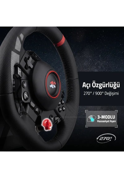 Flashfire F117 Monaco 900 / 270 Titreşimli Yarış Direksiyon Seti Hall-effect Sensör, 6 İleri Manuel Vites, 3 Pedallı Pc / Ps4 / Ps3 / Xbox Series X S / Switch Uyumlu Flashfire F117 Monaco 900 / 270 Titreşimli Yarış Direksiyon Seti Hall-effect Sensör, 6 İleri Manuel Vites, 3 Pedallı Pc / Ps4 / Ps3 / Xbox Series X S / Switch Uyumlu
