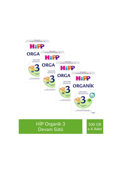 Hipp 3 Organik Devam Sütü 500 G x 4 Adet