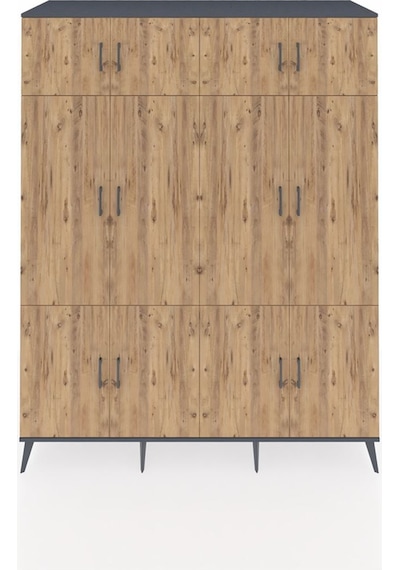 Kronos Gardrop 10 Raflı 12 Kapaklı 2 Askılı 176x59x221 Antrasit-çam/antrasit Çam/antrasit Kronos Gardrop 10 Raflı 12 Kapaklı 2 Askılı 176x59x221 Antrasit-çam/antrasit Çam/antrasit