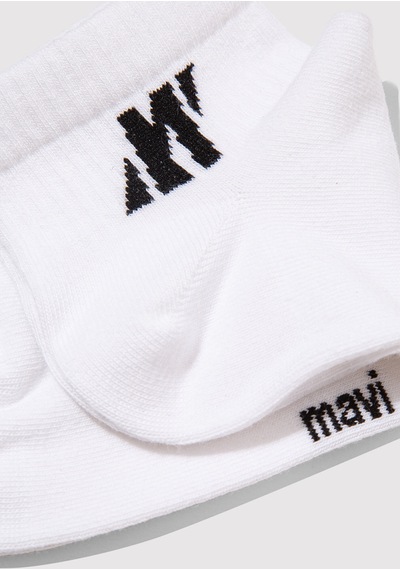Mavi - Beyaz Patik Çorap 0911962-20843 Beyaz