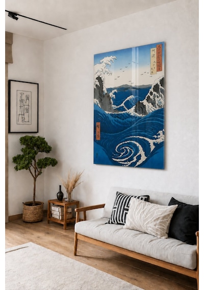 Utagawa Hiroshige Naruto Girdapları Tablo Japon Sanatı Dalga Ve