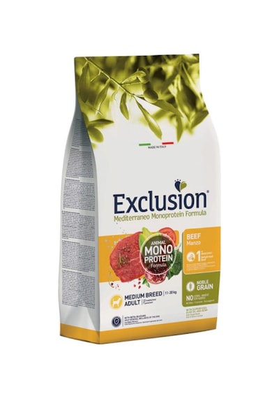 Exclusion Monoprotein Sığır Etli Ve Narlı Düşük Tahıllı Orta Irk Yetişkin Köpek Maması 12 Kg