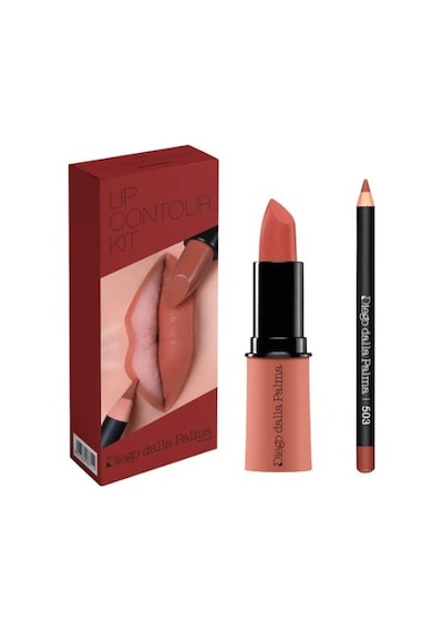 Diego Dalla Palma Lip Contour Kit Lipstick 503 + Dudak Kalemi 503 - Raw Sienna