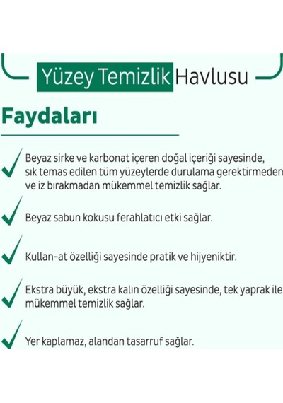 Sleepy Easy Clean 100 Lü Yüzey Temizlik Havlusu 2 Adet Tekli