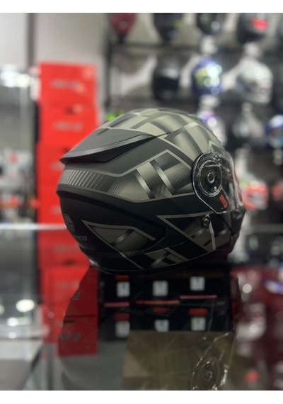 Scoyco 868 Space Çene Açılır Motosiklet Kaskı Siyah