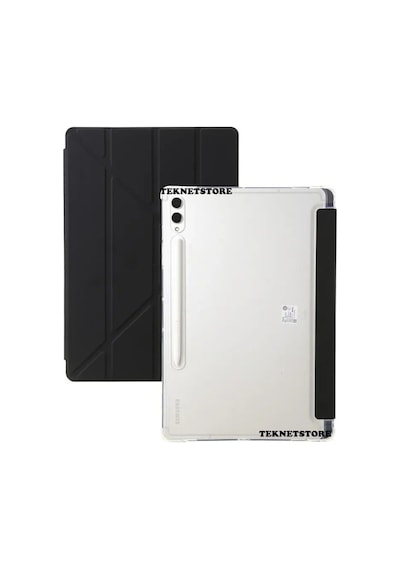 Samsung Galaxy Uyumlu Tab S10+ Plus 12.4" Kalem Bölmeli Uyku Modlu Arkası Silikon Kapak Kılıf Kılıf Samsung Galaxy Uyumlu Tab S10+ Plus 12.4" Kalem Bölmeli Uyku Modlu Arkası Silikon Kapak Kılıf Kılıf