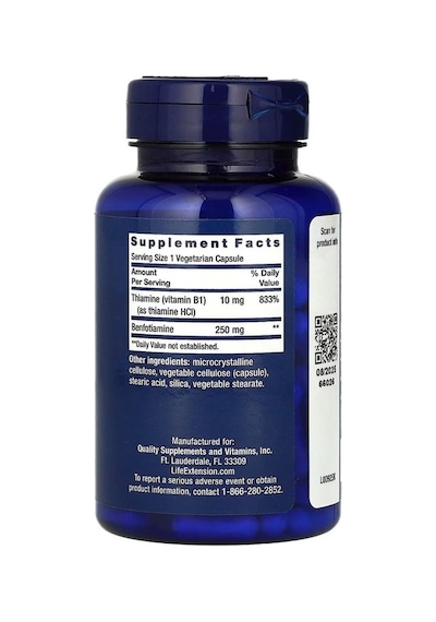 Life Extension Mega Benfotiamine 250 Mg 120 Veggie Kapsül