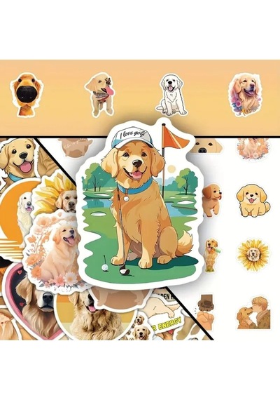 50'li Sevimli Köpekler Sticker Set Laptop Notebook Tablet Sticker Seti