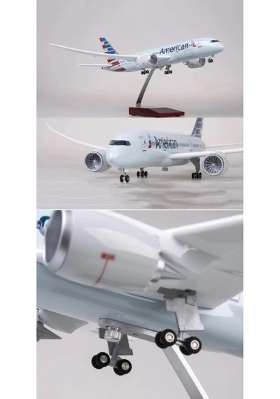 American Air B787 Yolcu Uçağı Model Uçak 1/130 Ölçek 47cm