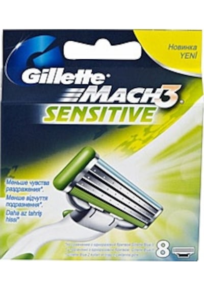 Gillette Mach 3 Sensitive Yedek Başlık 8'Li