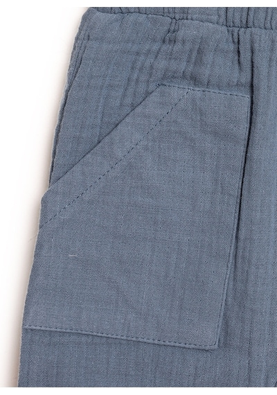 HelloBaby Basic Müslin Pantolon Erkek Bebek 24yhlbepnt014 Indigo 24YHLBEPNT014_Indigo İndigo