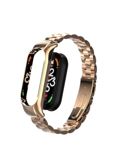 Xiaomi Mi Band 7 Uyumlu Krd-04 Metal Kordon Lofy Rose Gold