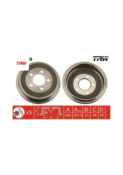 Arka Kampana Polo 01 Fox 05 A2 00-05 -cordoba 02-09 -ıbıza 02 Fabıa 00 Trw 6q0609617/ 6r0609617c