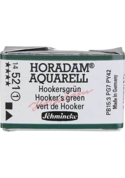 Schmincke : Horadam Aquarell Artist Sulu Boya : Tam Tablet : Seri 1 521 Hooker's Green