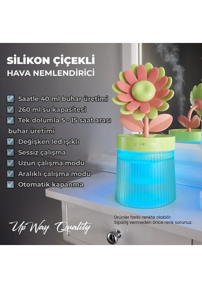 Upway Led Işıklı Hava Nemlendirici - Büyük Hazneli İki Modlu Buhar Makinesi