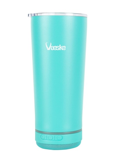 Vaeske 500 Ml Çelik Termos Bluetooth Hoparlör Yeşil Altın