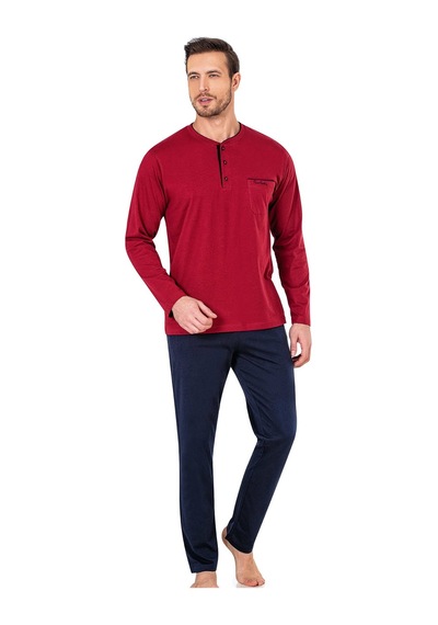 Pierre Cardin 5605 Erkek Çeyizlik 3'lü Rob Pijama Takım-lacivert Lacivert