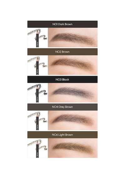 Missha Smudge Proof Wood Brow Bulaşmayan Kalıcı Doğal Kaş Kalemi Black