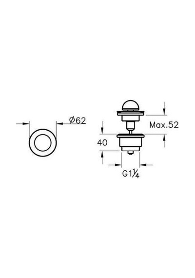 VitrA Liquid Lavabo Yuvarlak Süzgeci Sabit Parlak Siyah A4516939