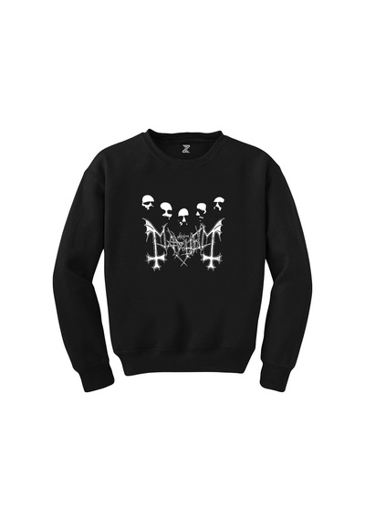 Mayhem Grup Face Siyah Sweatshirt