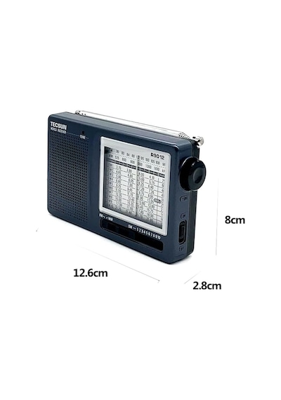 Lexroo Tecsun R-9012 Taşınabilir Analog Radyo Kısa Dalga Fm Stereo Alıcı Fm/mw/sw 12 Bantlı Dünya