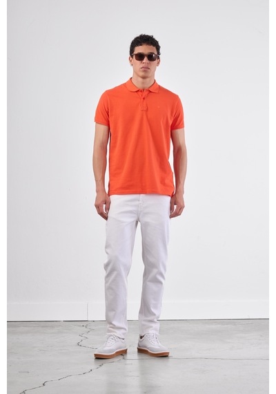 Dufy Kırmızı Düz Erkek T-shirt - Slim Fit Kırmızı
