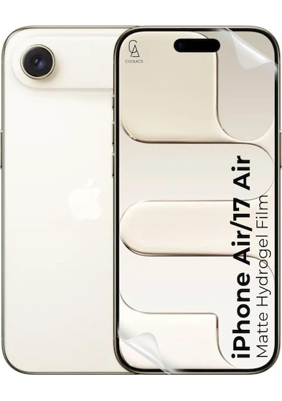 Apple Uyumlu iPhone 17 Air Içi Kadife Lansman Kılıf Ve Mat Seramik Tam Kaplayan Cam Ekran Koruyucu Açık Pembe