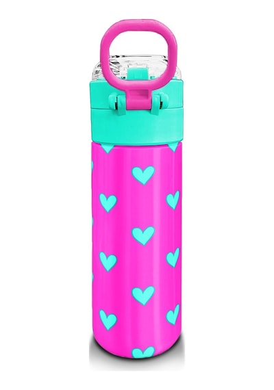 Coral High Kids Neon Pembe Su Yeşili Kalp Desenli Pipetli Ve Direkt İçim Çelik Termos 500 Ml 31906 Pembe - Açık Yeşil Coral High Kids Neon Pembe Su Yeşili Kalp Desenli Pipetli Ve Direkt İçim Çelik Termos 500 Ml 31906 Pembe - Açık Yeşil