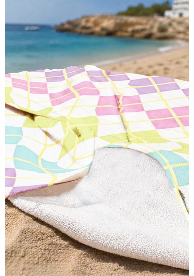 Geometrik Renkli Baklava Desenli Plaj Havlusu - Modern Pastel Çizgili Hızlı Kuruyan Mikrofiber Havlu Yağmur Rüyası Geometrik Renkli Baklava Desenli Plaj Havlusu - Modern Pastel Çizgili Hızlı Kuruyan Mikrofiber Havlu Yağmur Rüyası