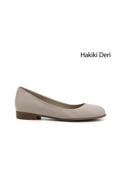 Gönderi(R) Gönderi R Kadın Bej Antik Hakiki Deri Babet Gdza13424164 Bej