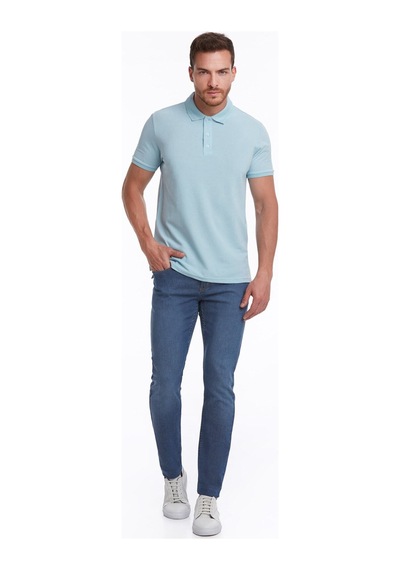 Hatemoğlu Regular Fit Pamuk Polo Yaka Erkek Tişört Açık Mavi Hatemoğlu Regular Fit Pamuk Polo Yaka Erkek Tişört Açık Mavi