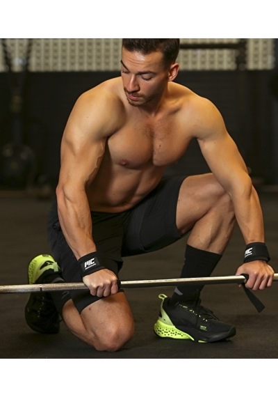 Musclecloth Pro Wrist Wraps + Padded Lifting Straps Seti Siyah