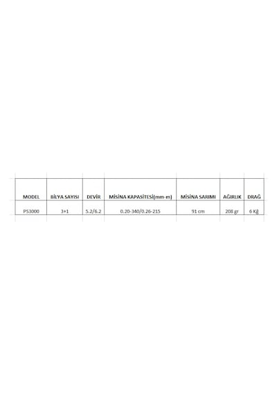 Tıca Perf Pursuıt Ps3000 3+1bb Olta Makinesi