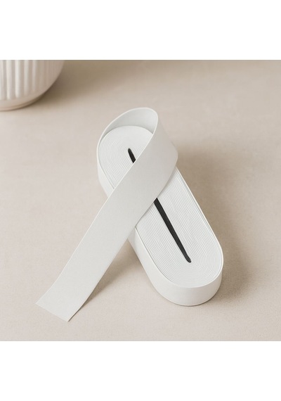 Yassı Paça Lastik 4 Cm Beyaz - 10 M Rulo Diğer