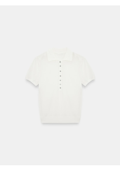 Dilvin 10874 Lyocell Karışımlı Polo Yaka Bluz-ekru