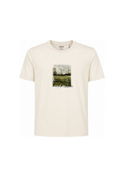 Mavi M0613517-70057 Mavi Baskılı T-shirt Erkek Tişort Beyaz