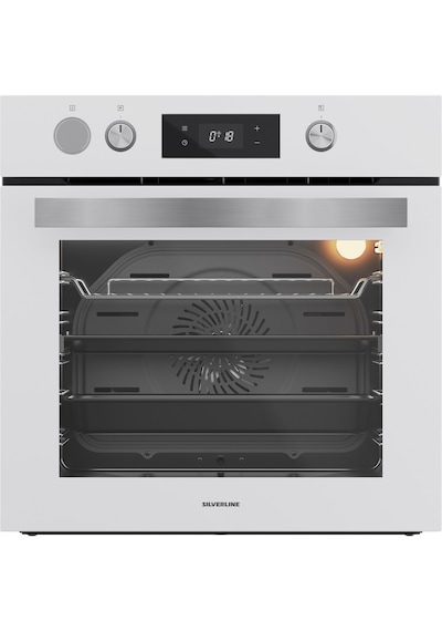 Silverline BO65P4W01 Buhar Destekli + Airfryer Özellikli Ankastre Fırın Beyaz