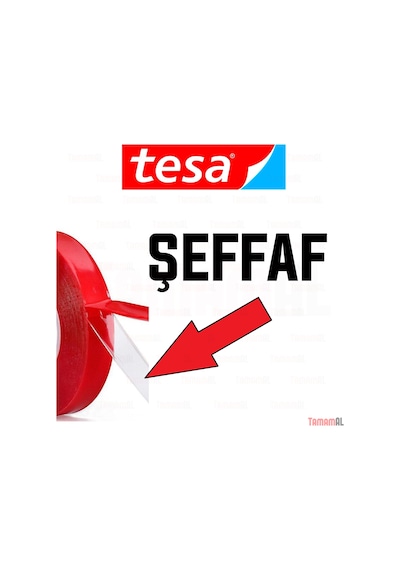 Tesa alman Markası Şeffaf Çift Taraflı Güçlü Köpük Bant 20 KG