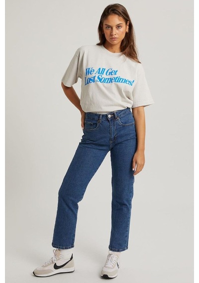 Madmext Ekru Baskılı Oversize Tişört Mg1532-ekru Ekru