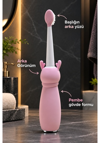Çocuk Elektrikli Diş Fırçası Pembe - Lisinya
