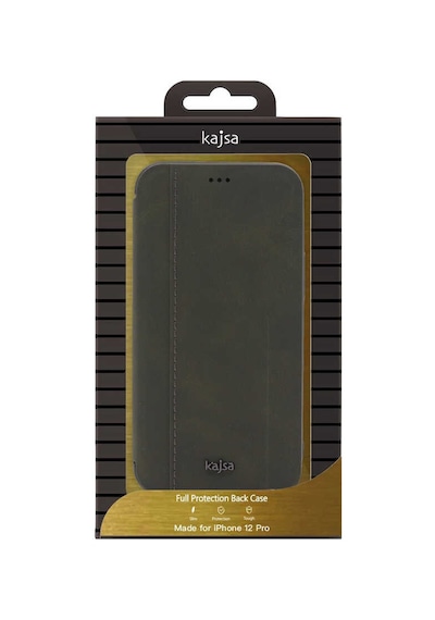 Kajsa Apple Uyumlu iPhone 12 Kılıf Kajsa Dale Serisi Parallel PU Folio Kapaklı Kılıf ZORE-216698