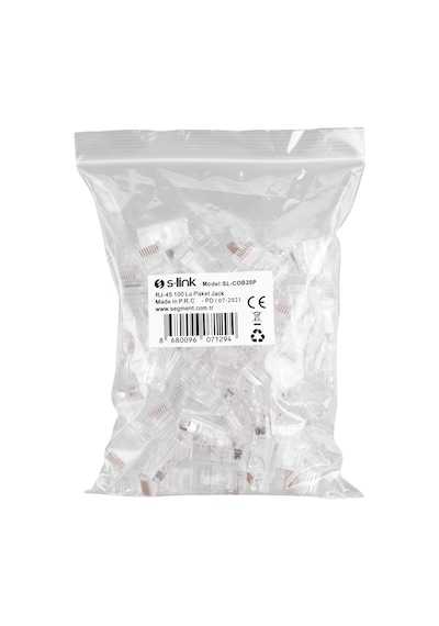 S-lınk Sl-cob20p, Rj45, Yeni Nesil Jac, Utp 100lü Paket