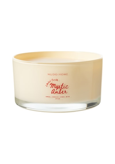 Mudo Home Mystıc Amber Yatay Mum Sarı