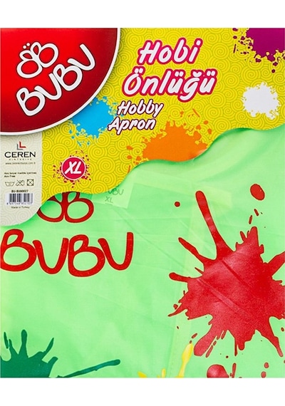 Bu-bu Boyama Önlüğü +10 Yaş Su Geçirmez Xl Bubu00027 Çok Renkli