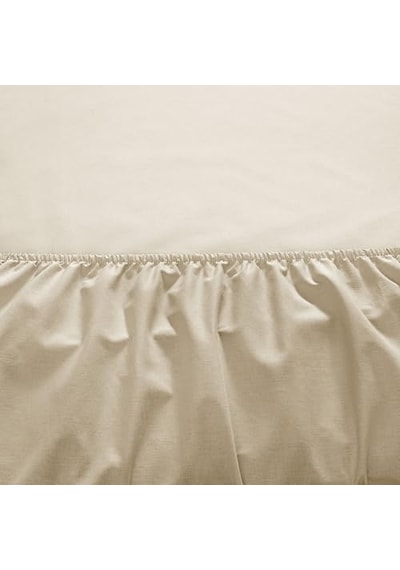 Taç Color Dreams Ranforce King Size Fitted Çarşaf Seti Vizon Ab Siyah Kedi